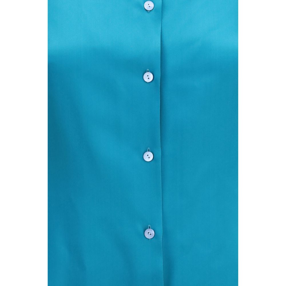 Gucci Blue Silk Dress Shirt - Elegant & Timeless Design