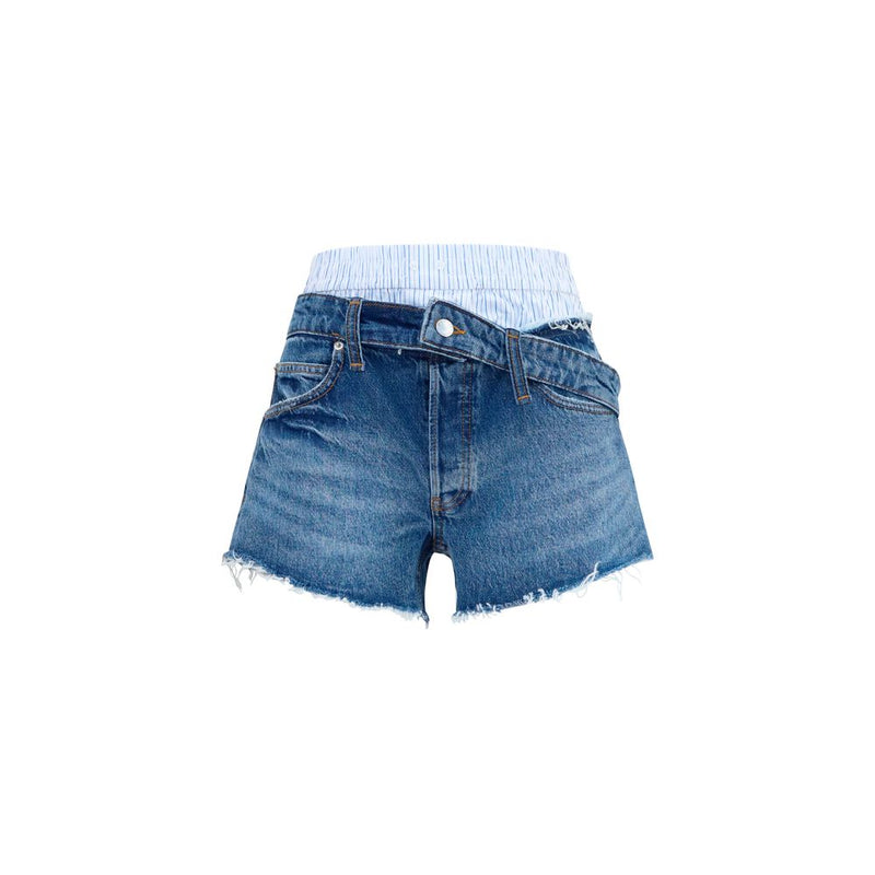 Alexander Wang Blue Cotton Bermuda Shorts for Women