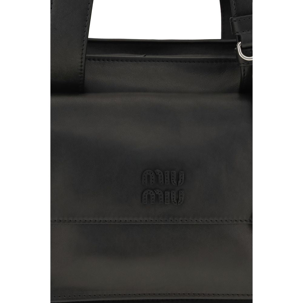 Sac bandoulière Miu Miu Bos Taurus en cuir de veau marron
