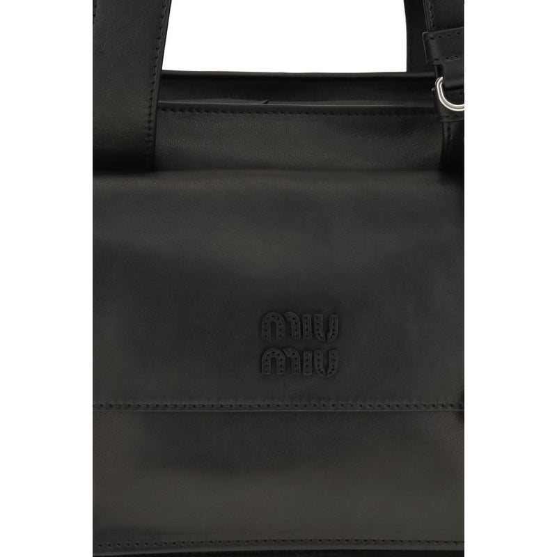Sac bandoulière Miu Miu Bos Taurus en cuir de veau marron