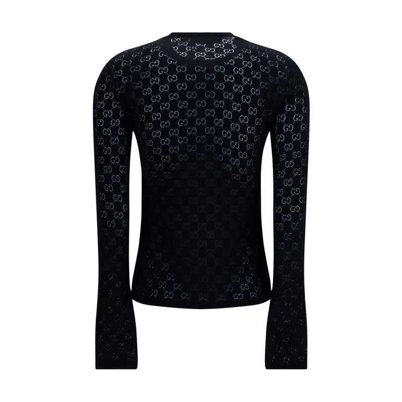 Gucci GG Dévoré Black Cotton T-Shirt for Women
