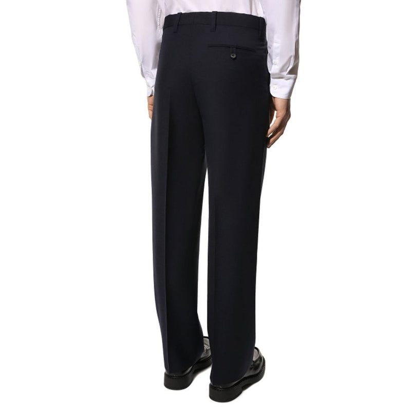 Prada Blue Wool Dress Pants for Men