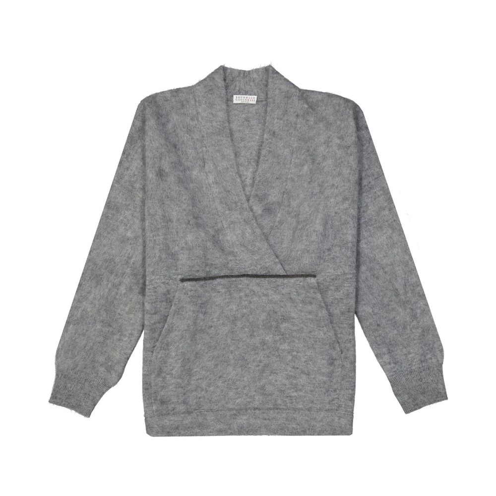 Brunello Cucinelli Gray Wool Sweatshirt for Women