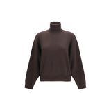 Brunello Cucinelli Brown Cashmere Turtleneck Sweater