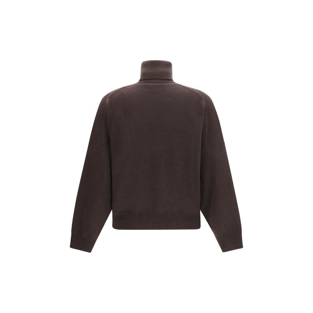Brunello Cucinelli Brown Cashmere Turtleneck Sweater