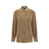 Brunello Cucinelli Beige Viscose Dress Shirt