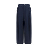 Brunello Cucinelli Blue Cotton Casual Pants