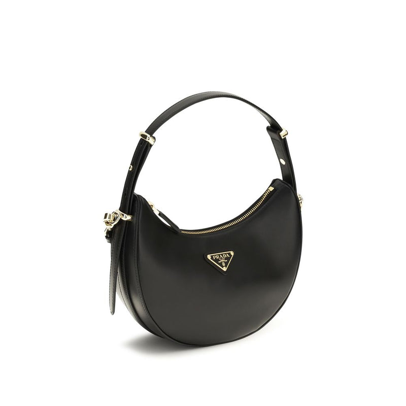 Prada Black Calf Leather Bos Taurus Shoulder Bag