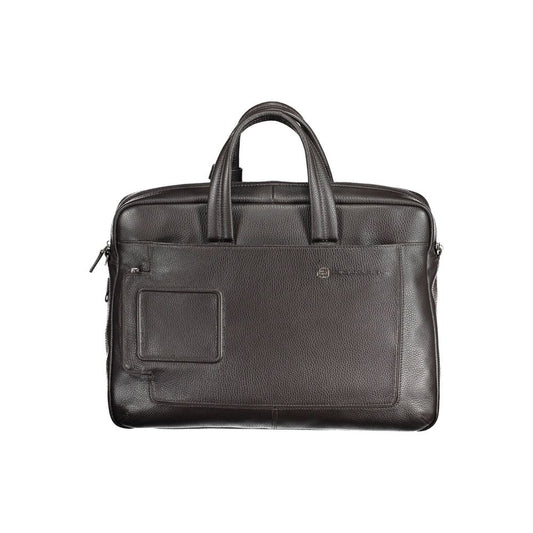 Piquadro Brown Leather Men's Bag - Stylish and Functional Briefcase