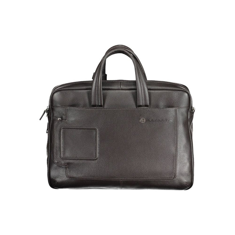 Piquadro Brown Leather Men's Bag - Stylish and Functional Briefcase