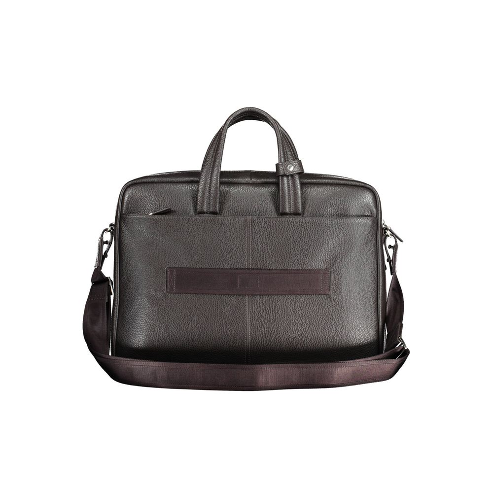 Piquadro Brown Leather Men's Bag - Stylish and Functional Briefcase