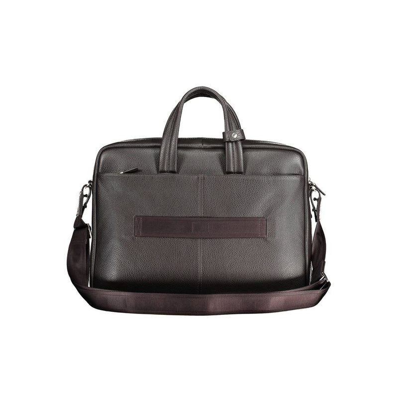 Piquadro Brown Leather Men's Bag - Stylish and Functional Briefcase