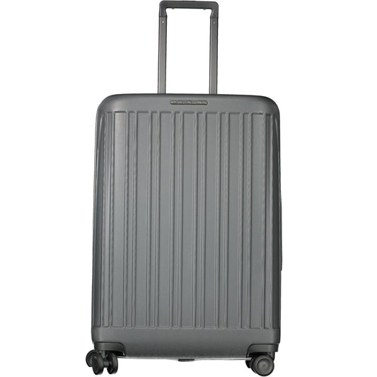 Piquadro Grey Polycarbonate Men's Trolley - Stylish Travel Companion