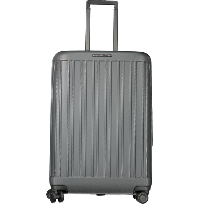 Piquadro Grey Polycarbonate Men's Trolley - Stylish Travel Companion