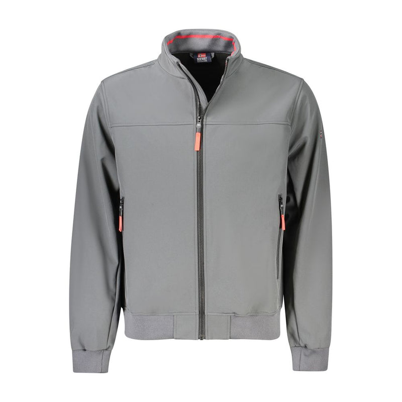 Norway 1963 Gray Polyester Men's Soft Shell Jacket