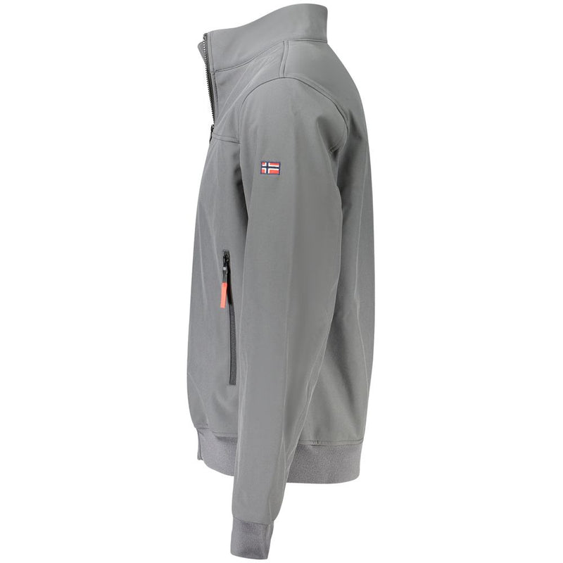 Norway 1963 Gray Polyester Men's Soft Shell Jacket
