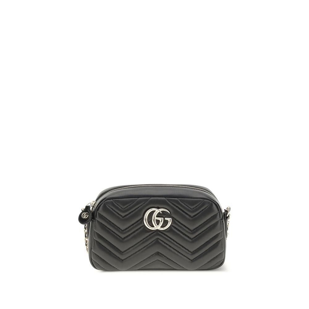 Gucci Black Lamb Ovis Aries Handbag - GG Marmont Shoulder Bag