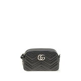 Gucci Black Lamb Ovis Aries Handbag - GG Marmont Shoulder Bag