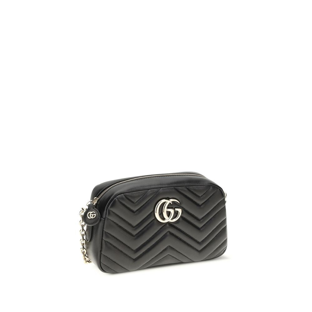 Gucci Black Lamb Ovis Aries Handbag - GG Marmont Shoulder Bag
