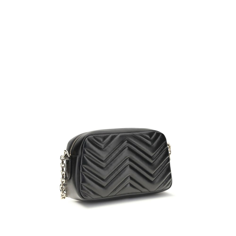 Gucci Black Lamb Ovis Aries Handbag - GG Marmont Shoulder Bag