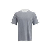 Brunello Cucinelli T-Shirt en Coton Gris pour Homme