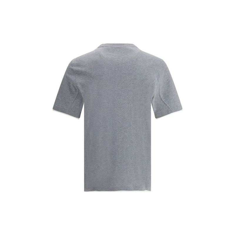 Brunello Cucinelli Gray Cotton T-Shirt for Men
