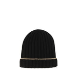 Brunello Cucinelli Black Cashmere Beanie - Elegant Winter Accessory