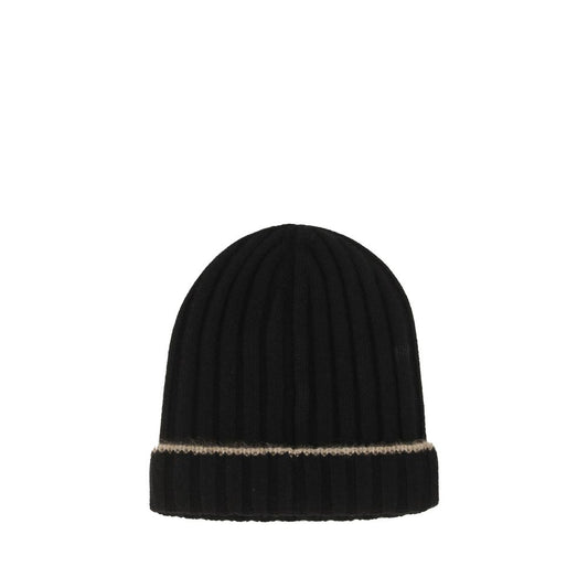 Brunello Cucinelli Black Cashmere Beanie - Luxurious Winter Accessory