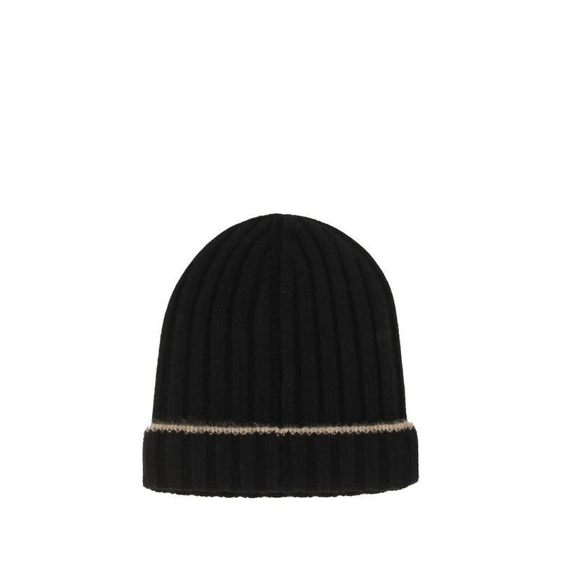 Brunello Cucinelli Black Cashmere Beanie - Luxurious Winter Accessory