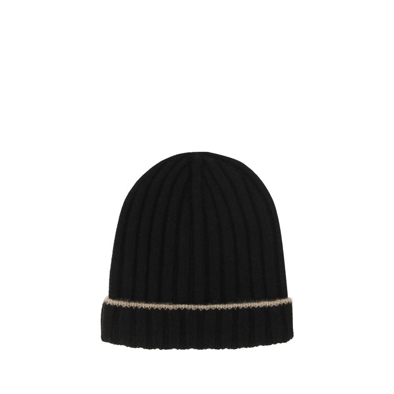 Brunello Cucinelli Black Cashmere Beanie - Luxurious Winter Accessory