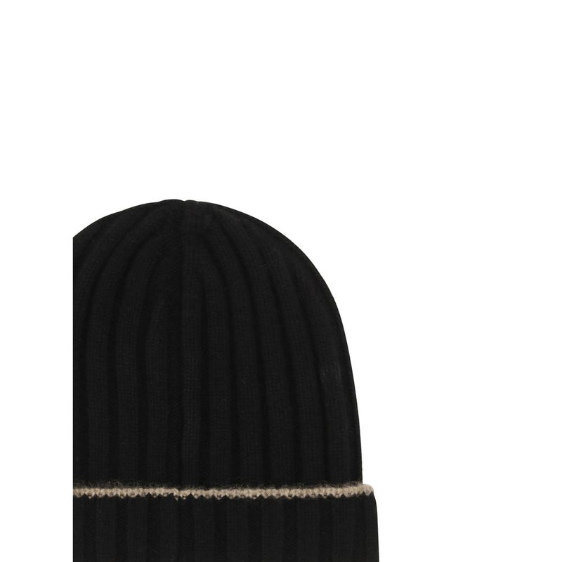 Brunello Cucinelli Black Cashmere Beanie - Luxurious Winter Accessory
