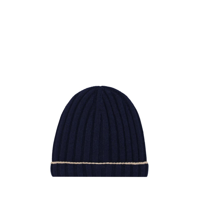 Brunello Cucinelli Blue Cashmere Beanie - Luxurious Winter Accessory
