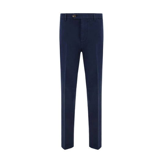Brunello Cucinelli Blue Cotton Casual Pants for Men