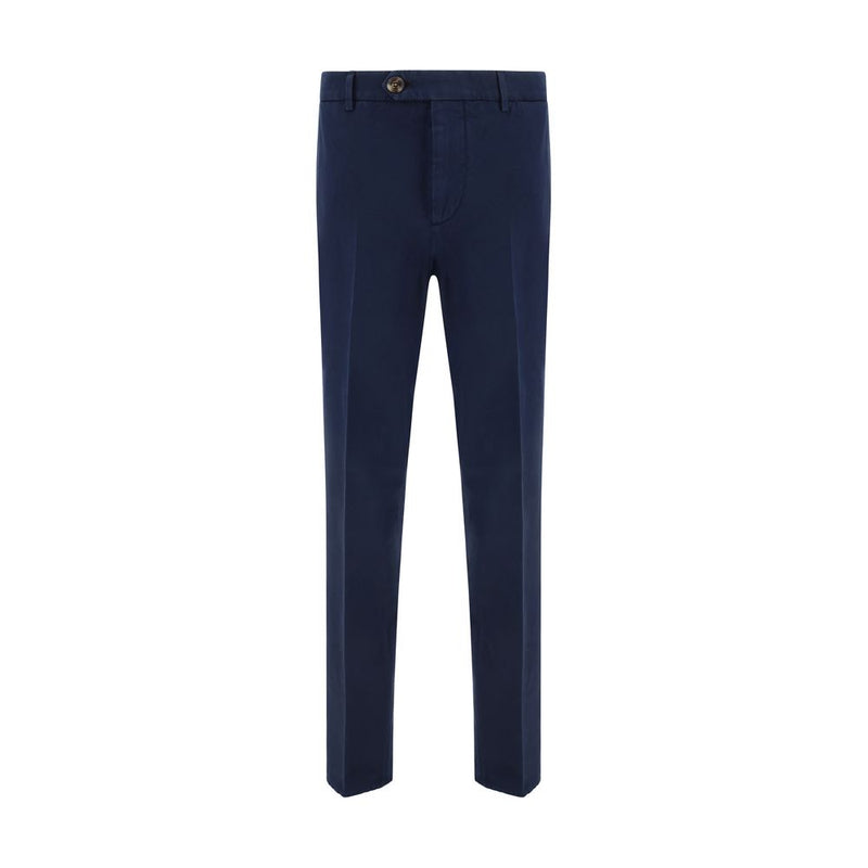 Brunello Cucinelli Blue Cotton Casual Pants for Men