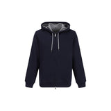 Brunello Cucinelli Blue Cotton Sweatshirt for Men
