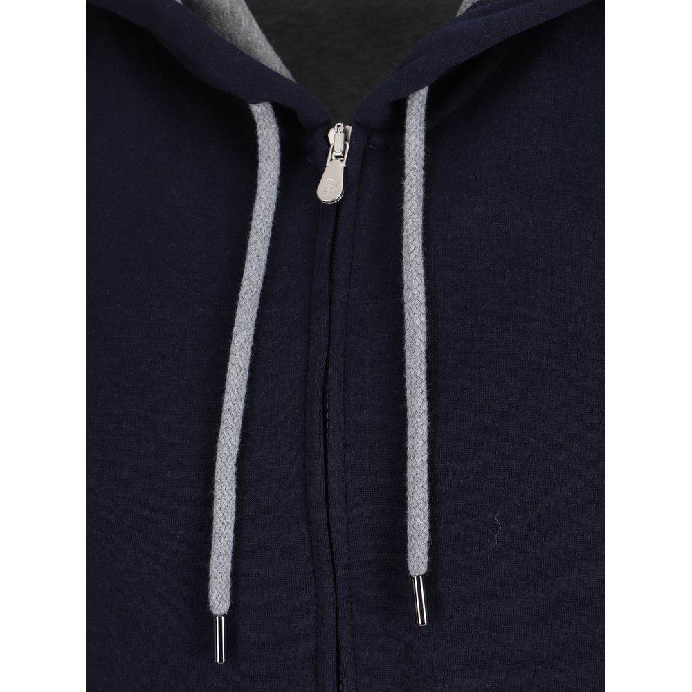 Brunello Cucinelli Blue Cotton Sweatshirt for Men