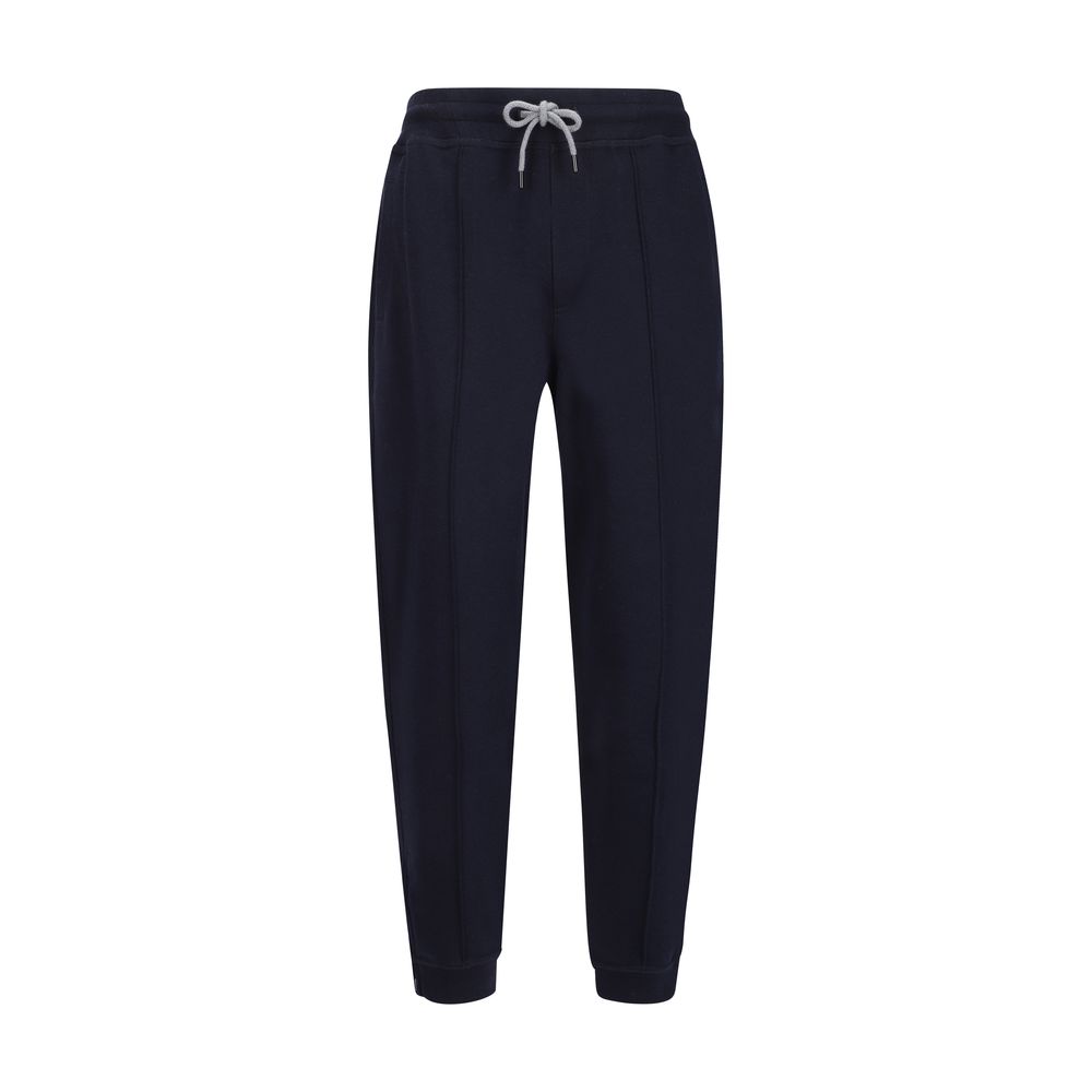 Brunello Cucinelli Blue Cotton Joggers for Men
