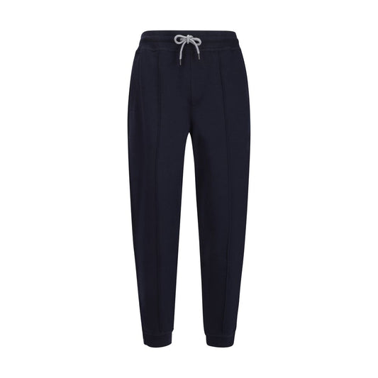 Brunello Cucinelli Blue Cotton Joggers - Refined Comfort