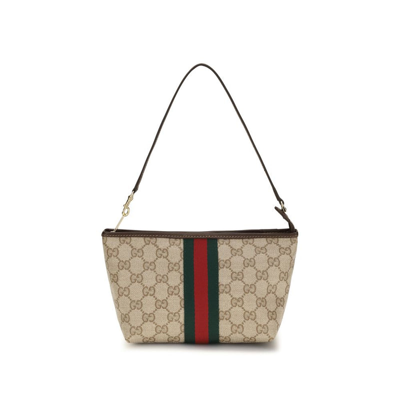 Gucci Beige Cotton Handbag - Small Pouch with Strap