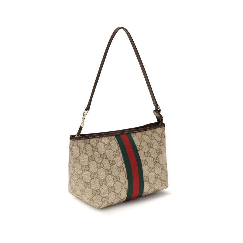 Gucci Beige Cotton Handbag - Small Pouch with Strap