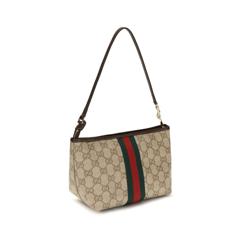 Gucci Beige Cotton Handbag - Small Pouch with Strap