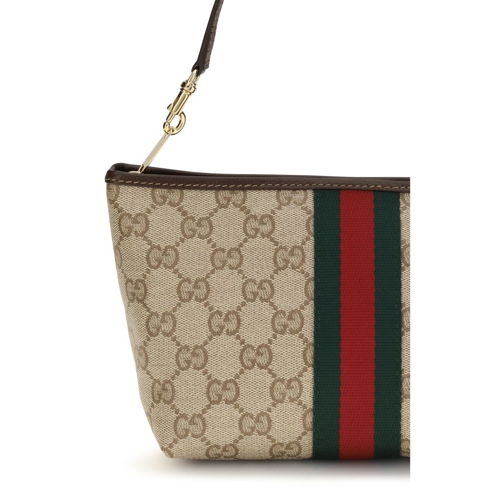 Gucci Beige Cotton Handbag - Small Pouch with Strap