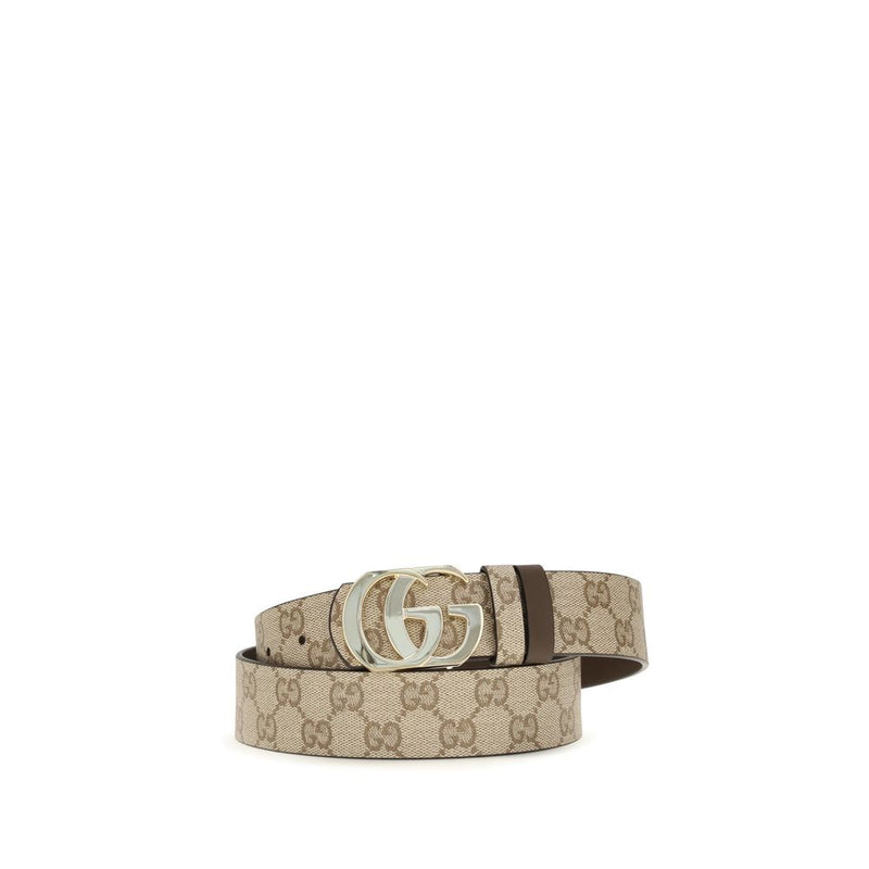 Gucci Beige Calf Leather Bos Taurus Regular Belt