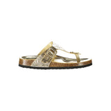 Laura Biagiotti Gold Poliuretano Women's Slide Sandals