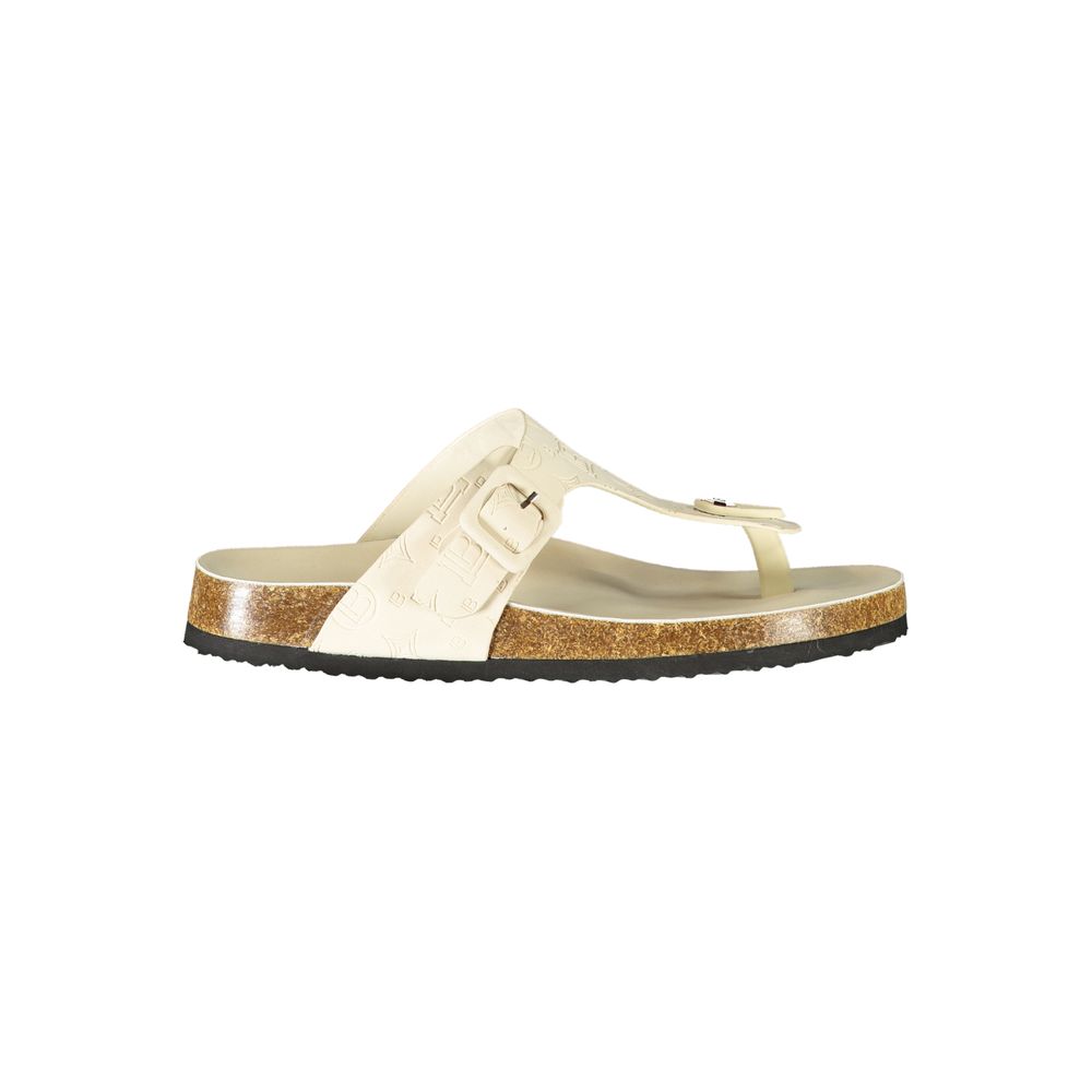 Laura Biagiotti Bianco Poliuretano Donna Ciabatta - Élégance Effortless