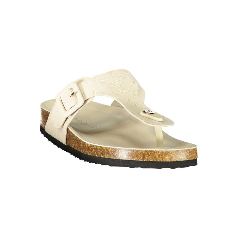 Laura Biagiotti Bianco Poliuretano Donna Ciabatta - Élégance Effortless