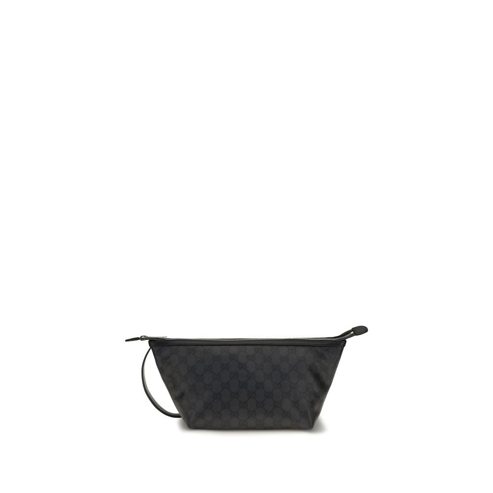 Gucci Essence Classic Pouch - Black Cotton Clutch Bag
