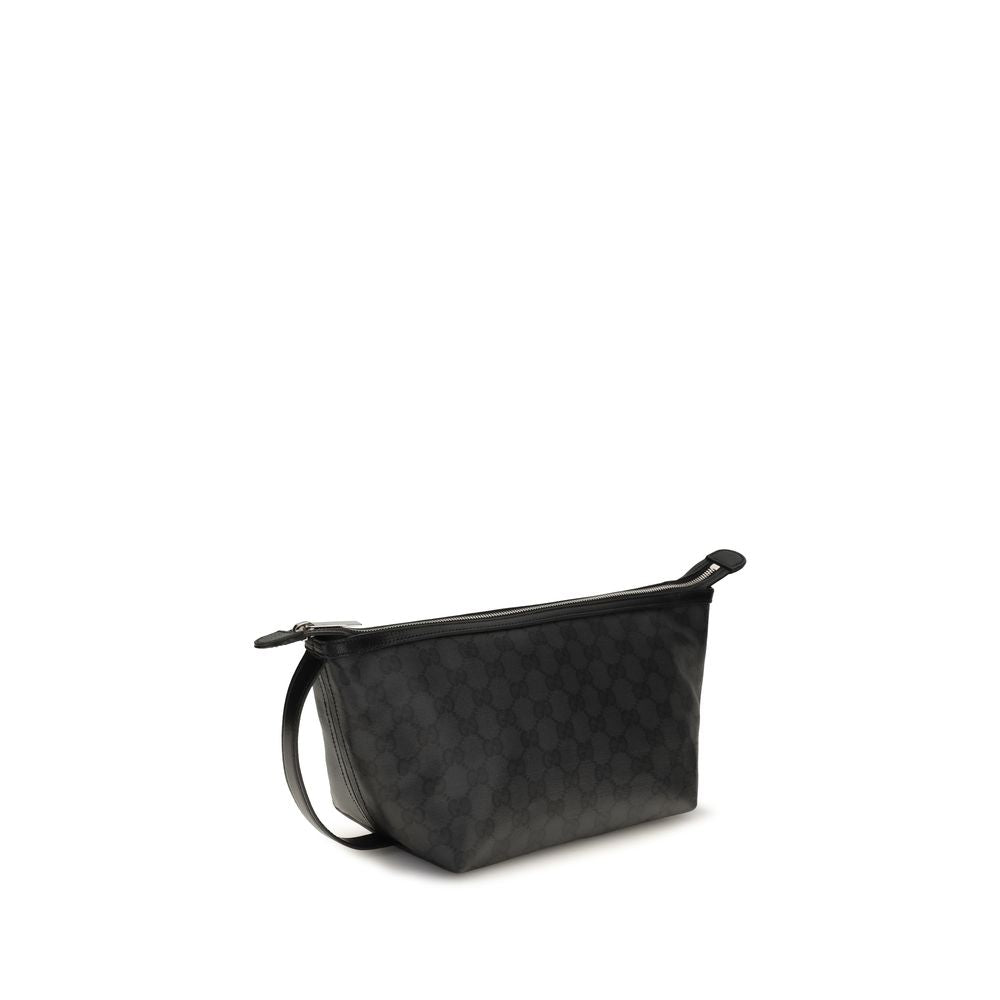 Gucci Essence Classic Pouch - Black Cotton Clutch Bag