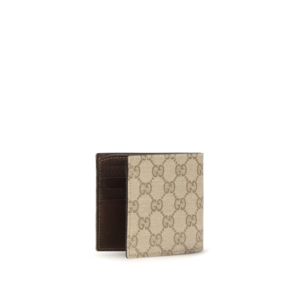 Gucci Beige Fabric Wallet - Essence Classic Bi-Fold