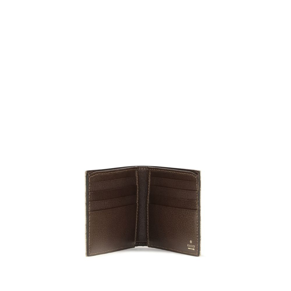 Gucci Beige Fabric Wallet - Essence Classic Bi-Fold